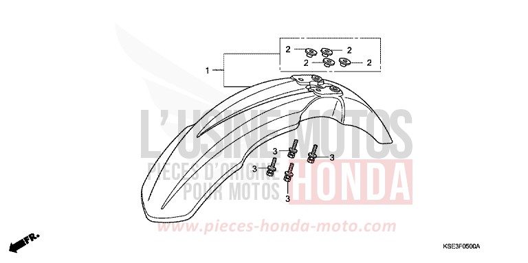 FRONT FENDER for CRF150R "Big wheels" EXTREME RED (R292) from 2007